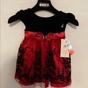 Jona Michelle Black and Red Kids Dress
